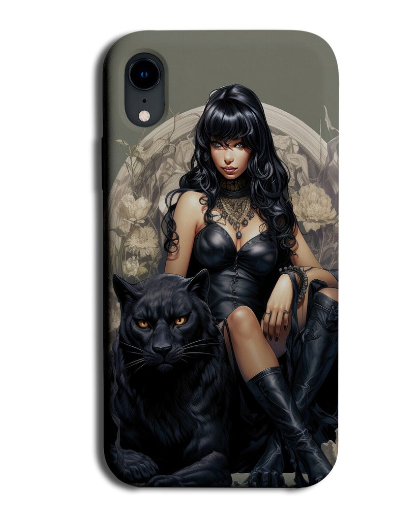 Goth Princess Phone Case Cover Black Panther Leopard Girl Girls Powerful CE85