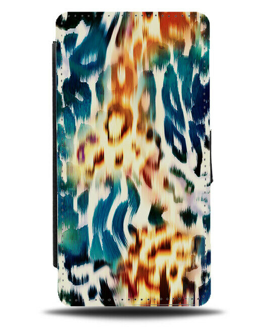 Colourful Stained Animal Print Flip Wallet Case Pattern Design Gift Present G155