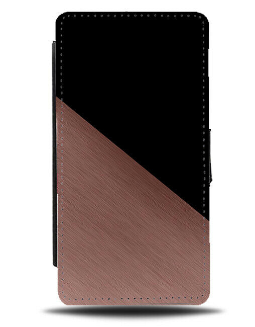 Black & Rose Gold Flip Cover Wallet Phone Case Dark Mens Shades Coloured i445