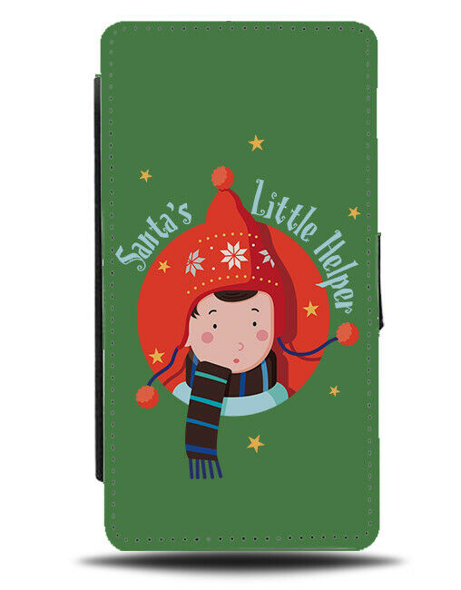 Santa's Little Helper Flip Wallet Phone Case Santa Elf Elves Christmas Xmas E123