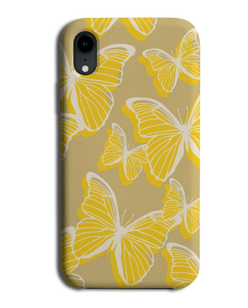Yellow Butterflies Phone Case Cover Flying Cute Pattern Picture Drawing E907