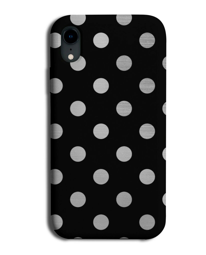 Black and Silver Polka Dot Phone Case Cover Dotty Spots Dots Grey i537