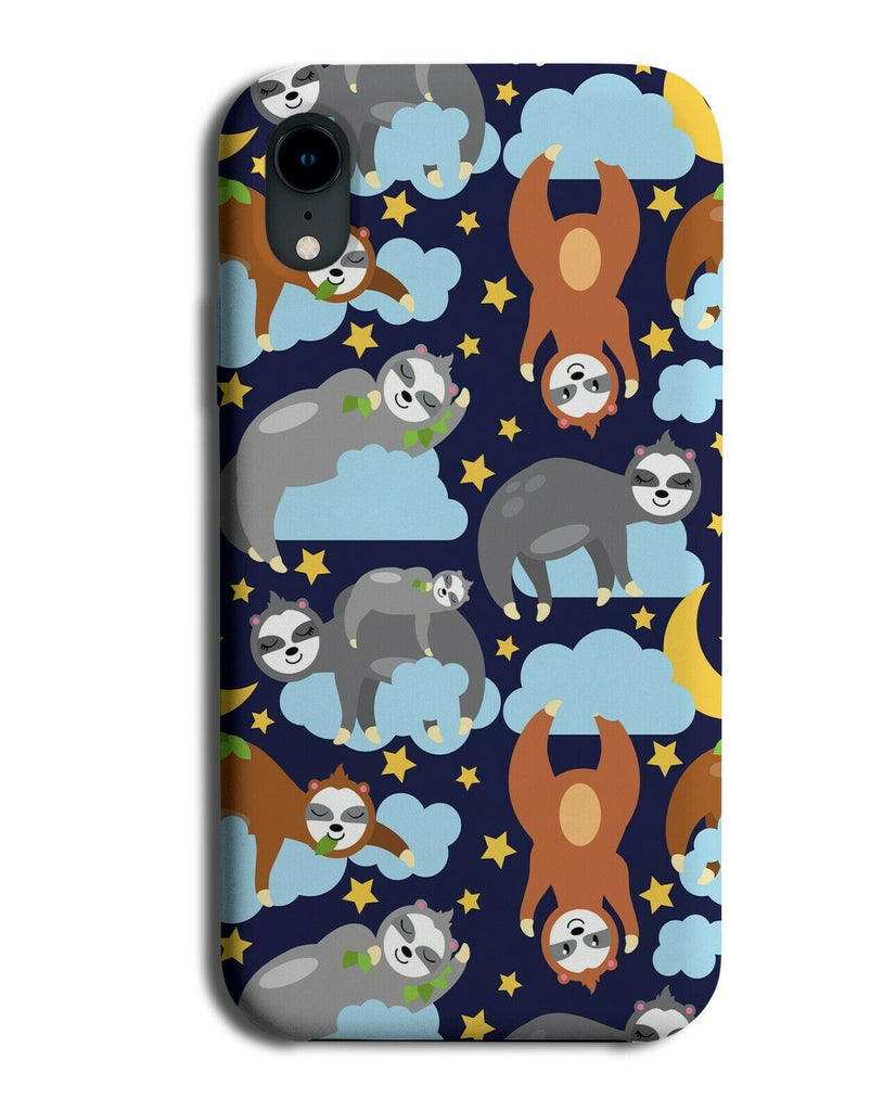 Sleeping Sloths On Clouds Phone Case Cover Cloud Sloth Night Sky Stars Moon G127
