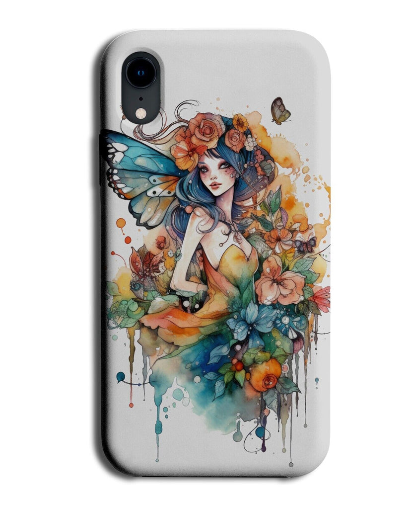 Watercolour Gothic Fairy Painting Phone Case Cover Goth Fairies Flowers BD92