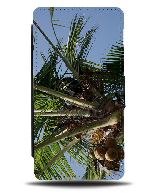 Coconut Palm Tree Flip Wallet Case Trees Coconuts Paradise Picture Photo H214