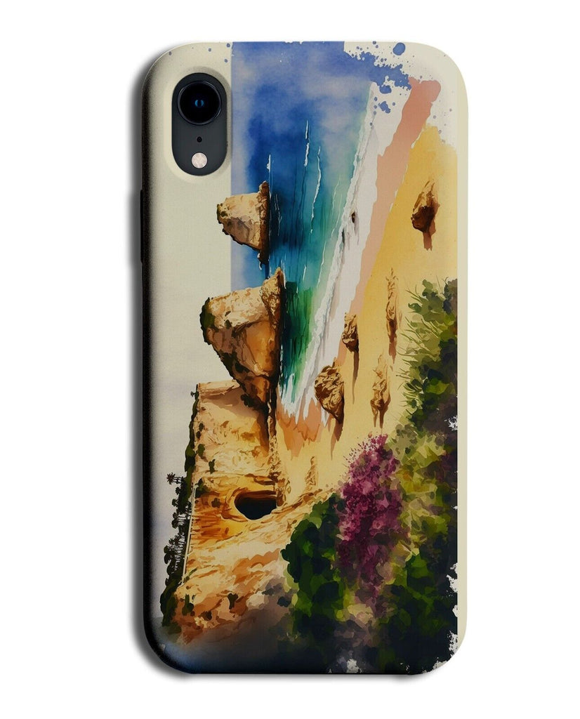 Cornwall Watercolour Painting Phone Case Cover Corn Wall Beach Beaches UK P253G