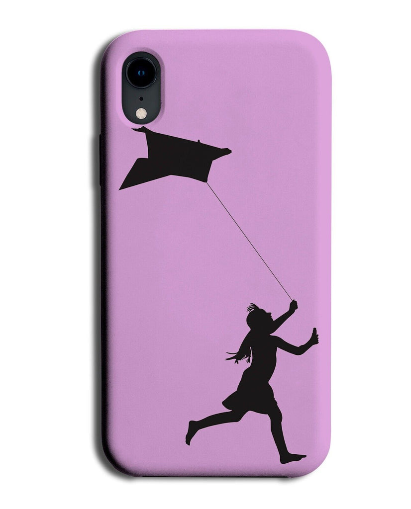 Little Girls Flying Her Kite Phone Case Cover Fly Your Kites Flyer Purple BK30