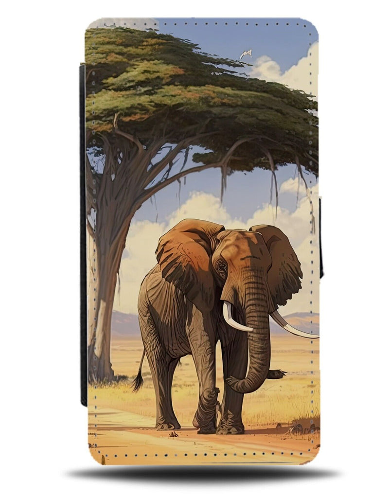 African Nature Cartoon Flip Wallet Case Cartoonish Animal Animals Elephant AC51