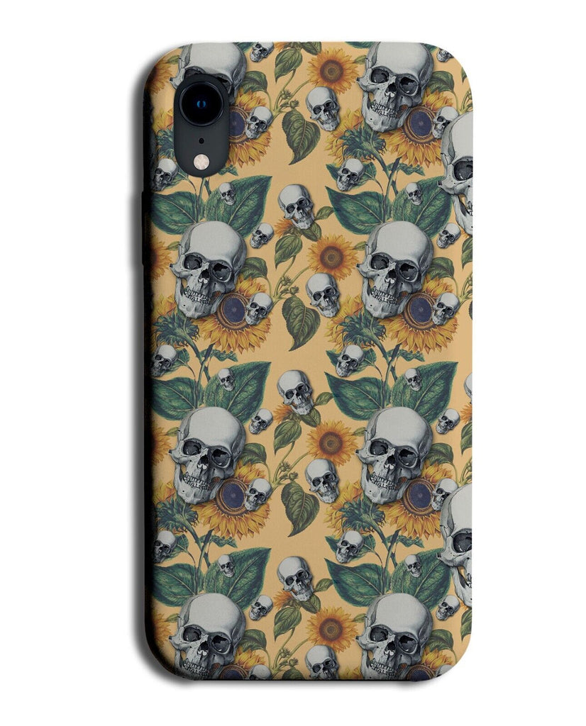 Sunflower Skulls Phone Case Cover Skull Sunflower Sun Flowers Floral Summer AS57