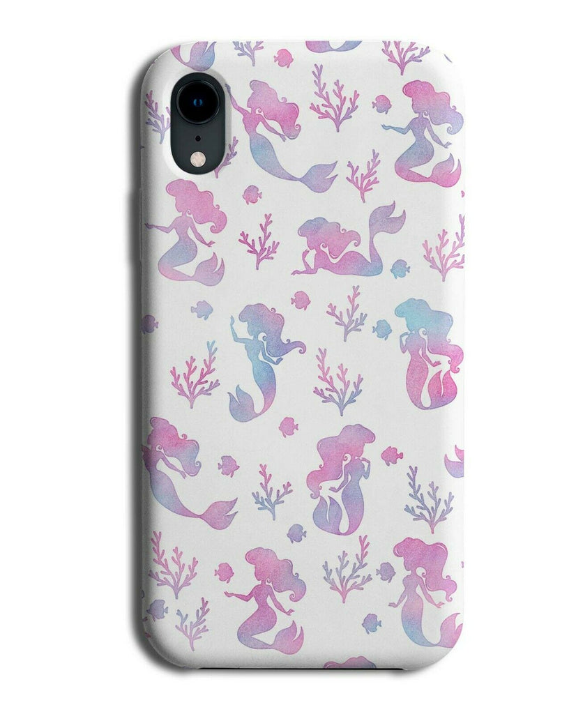 White Pink Purple Blue Mermaid Phone Case Cover Mermaids Silhouette Shape F559