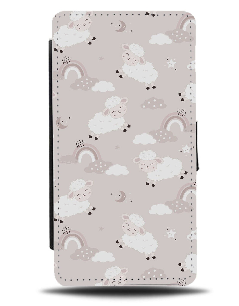 Sheep and Rainbows Flip Wallet Case Rainbow Sheeps Children's Childs Kids CG44