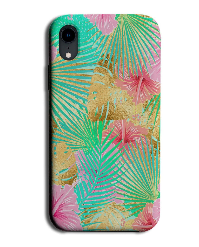 Neon Green Palm Tree Leaves Phone Case Cover Leaf Holiday Paradise Pink BC02
