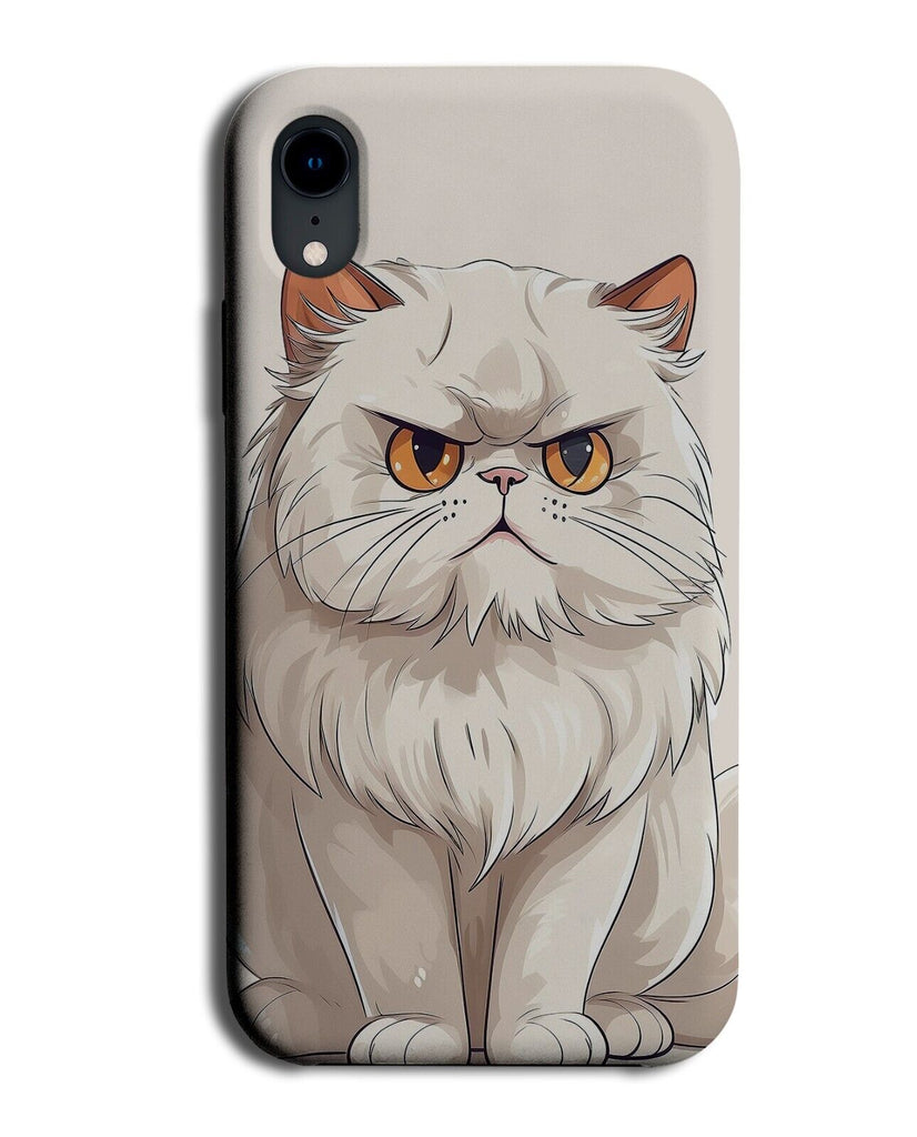 White Persian Cat Phone Case Cover Cats Grumpy Angry Funny Face Fluffy DH45