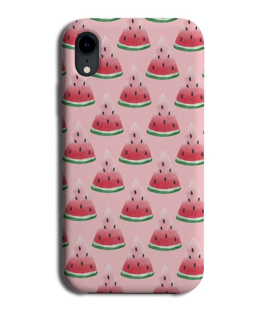 Pink Watermelon Pattern Wallpaper Phone Case Cover Background Melons E767
