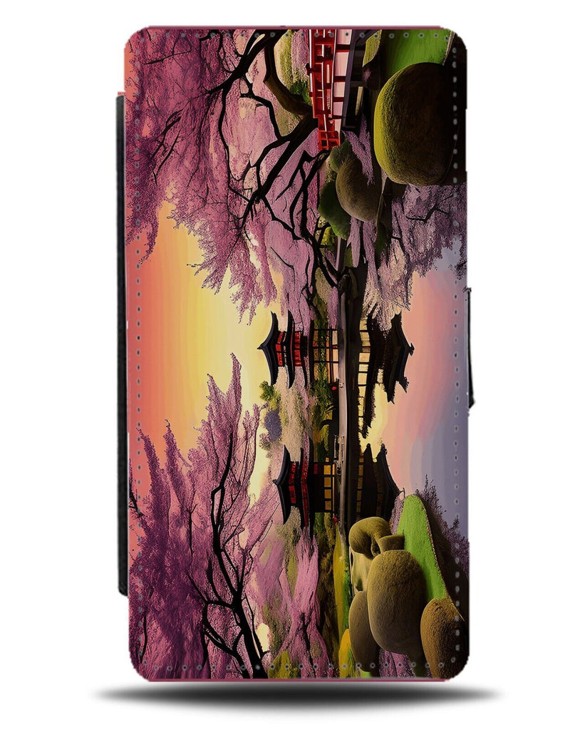 Japanese Gardens Photo Flip Wallet Case Garden Traditional Culture Image BF31