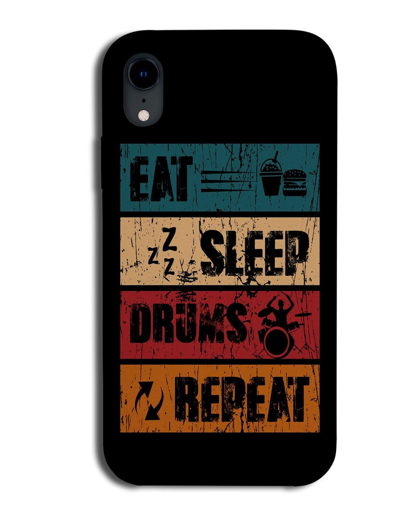 Eat Sleep Drums Repeat Phone Case Cover Drummer Funny Player Drum Design DA10
