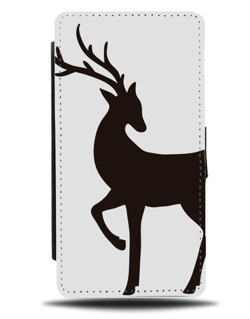 Simplistic Reindeer Silhouette Shape Flip Wallet Case Shapes Reindeers N777