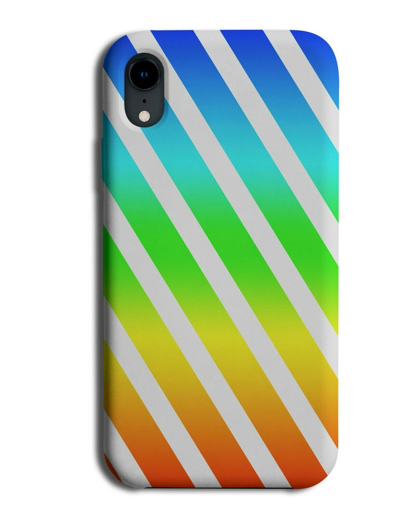 Rainbow and White Striped Phone Case Cover Stripes Colourful & i856