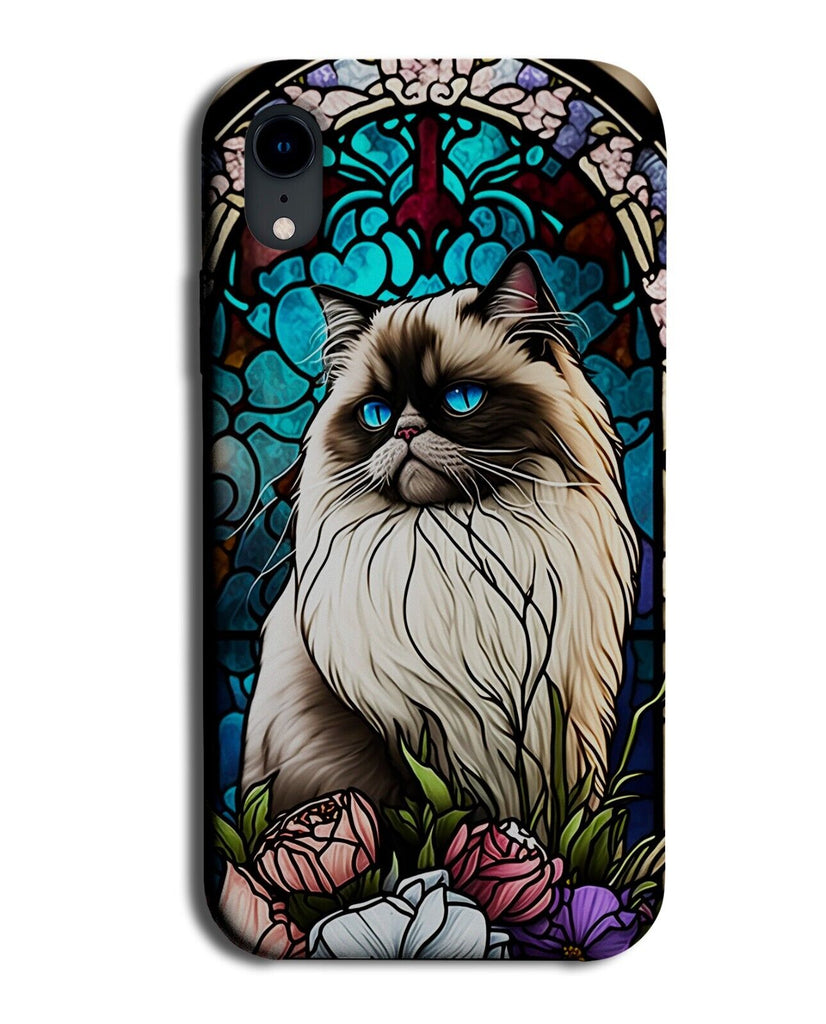 Stained Glass Himalayan Cat Design Phone Case Cover Himalayans White Cats DB86