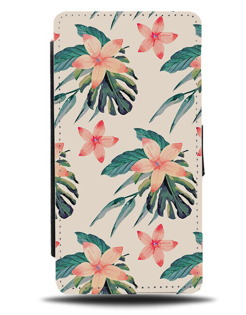 Peach Orange Floral Print Flip Wallet Case Vintage Style Theme Flowers Pink E579