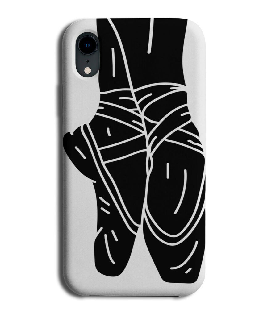 Black & White Ballet Shoes Silhouette Phone Case Cover Shape Ballerina J002