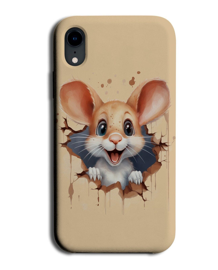 Mouse Bursting Out Phone Case Cover 3D Novelty Effect Print Mice Cartoon CH83