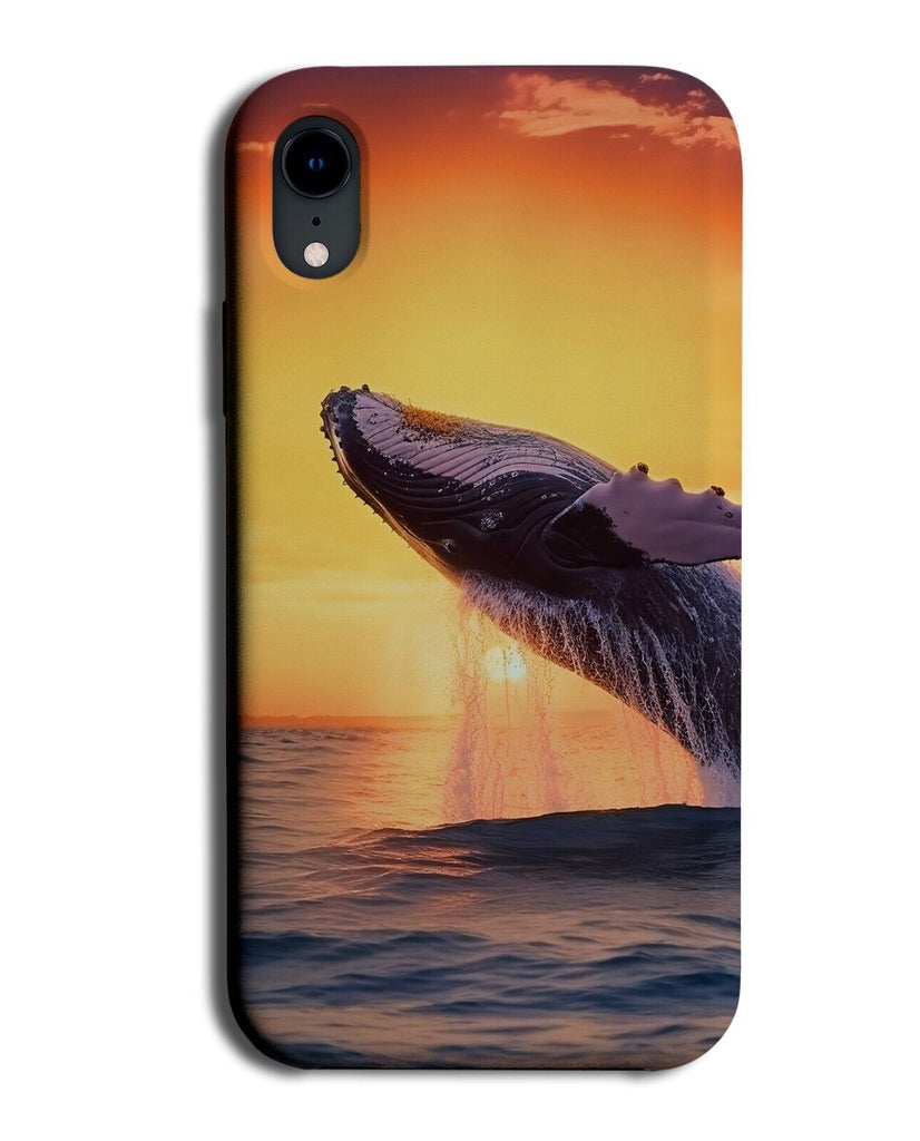 Jumping Humpback Whale Phone Case Cover Jump Ocean Hump Back Sunrise Water DD82