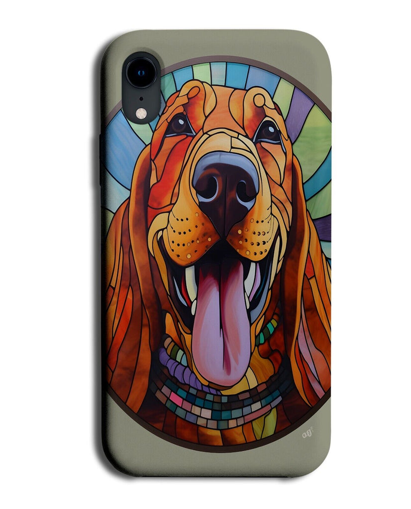 Stained Glass Window Bloodhound Design Phone Case Cover Blood Hound Breed CY23