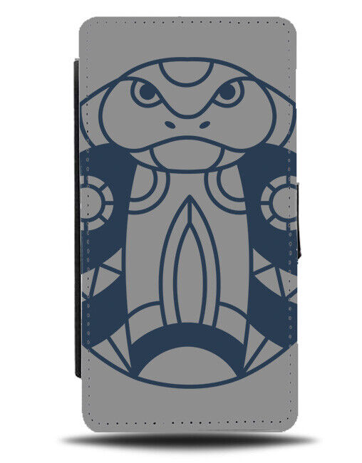 Tribal Snakes Cobra Head Flip Wallet Case Rattlesnake Snake Cobras Face K302
