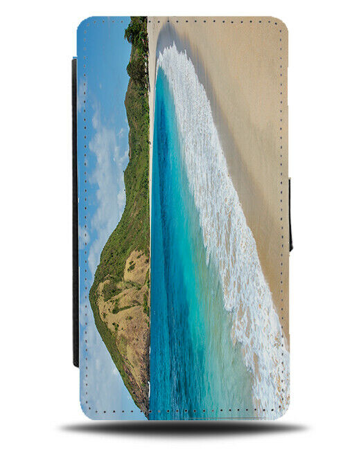 Beach Coastline Flip Wallet Case Ocean Beaches Sand Sandy Waves Tide H237