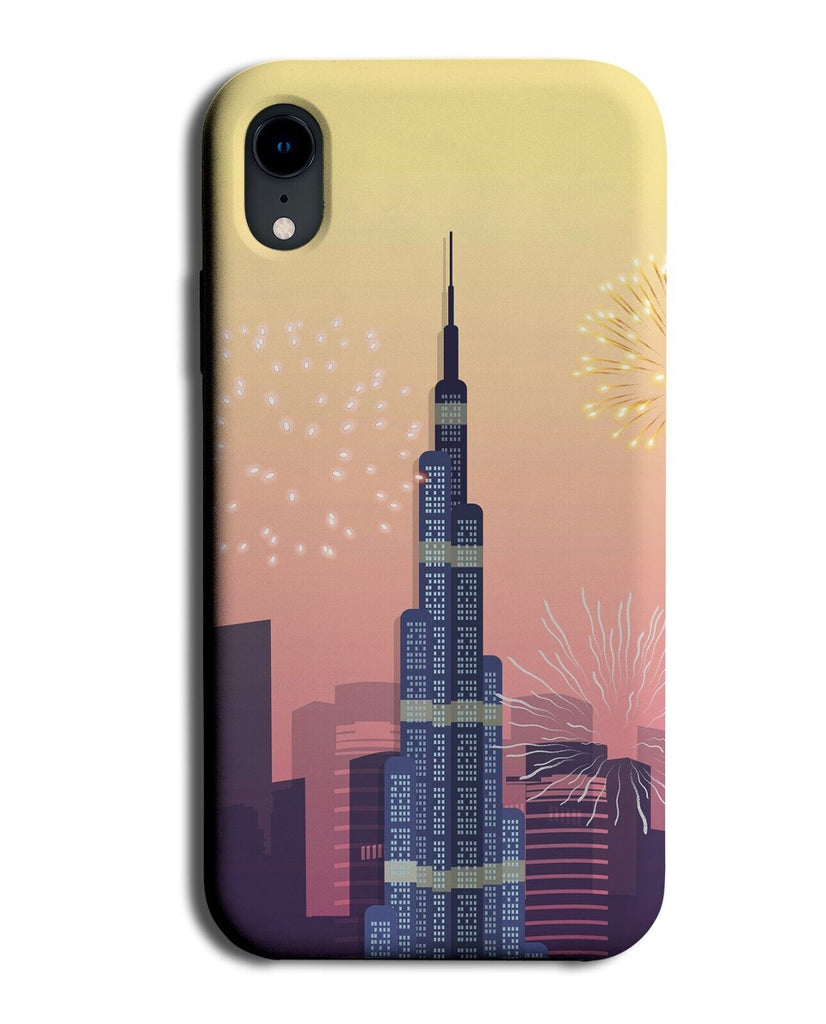 Cartoon Burj Khalifa Phone Case Cover Skyscraper Dubai Skyline Building P022