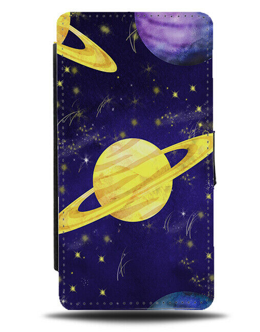 Planets In The Galaxy Flip Wallet Case Photograph Photo Saturn E762