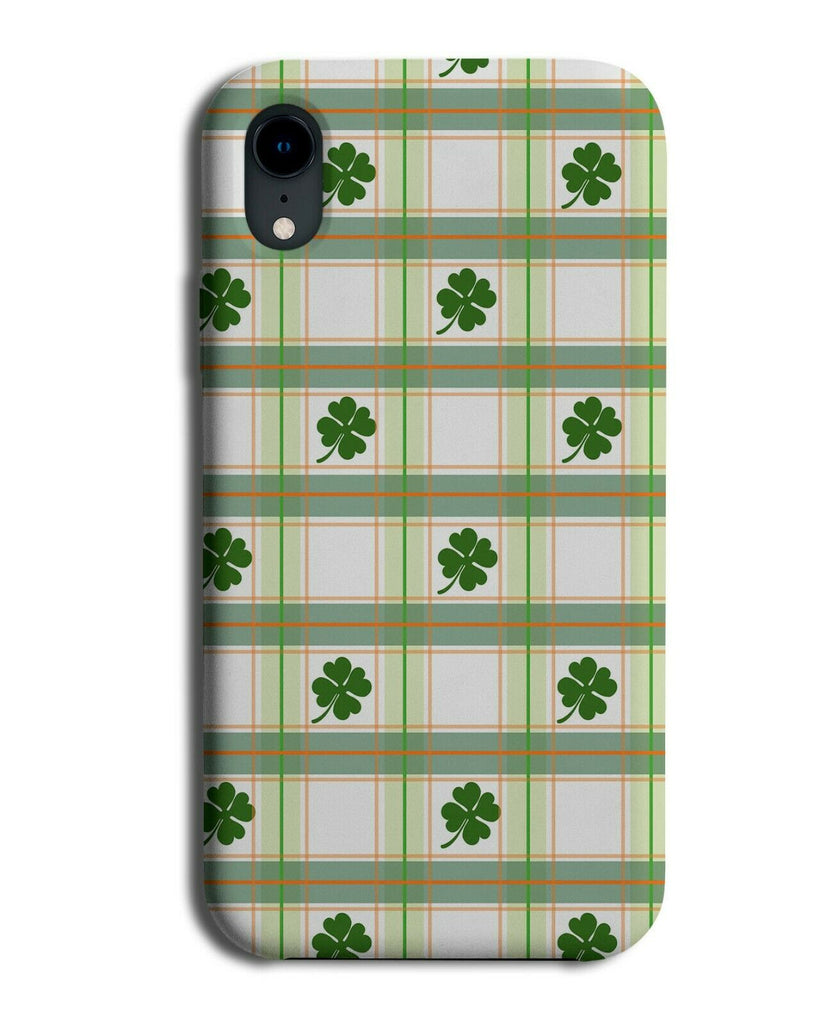 Tartan Green Cloverleaf Irish Phone Case Cover Ireland Gingham Pattern G427