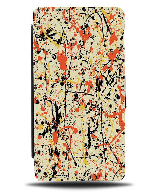 Multicoloured Stylish Paint Splotches Flip Wallet Case Splats Splat K979