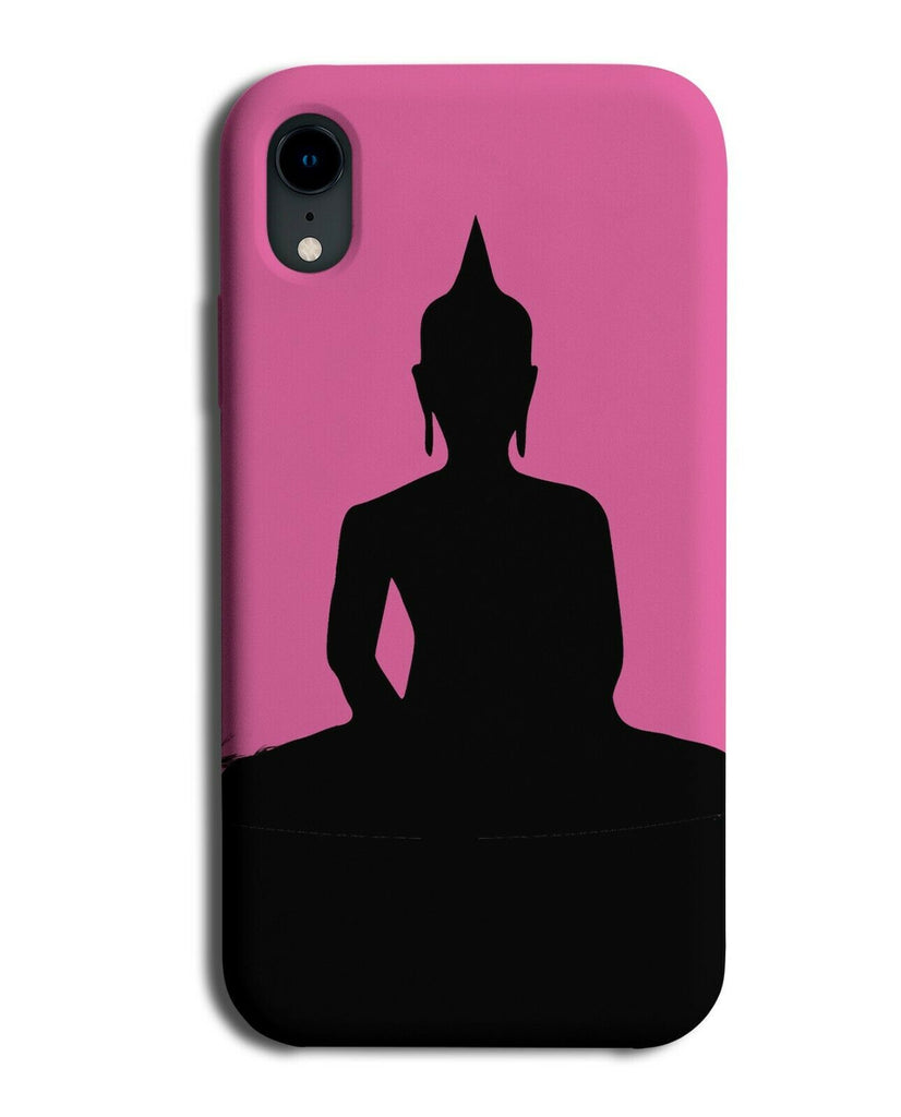 Buddha Silhouette Phone Case Cover Buddhist Statue Buddhism Hot Pink Colour i608