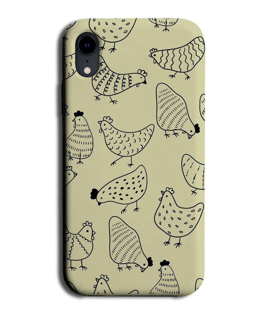 Pastel Yellow Chickens Phone Case Cover Colour Coloured Chicken Pale Light Q862F