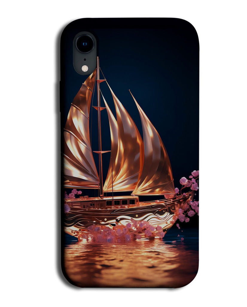 Rose Gold Sailing Boat Phone Case Cover Sailor Girls Yacht Pirate Ship Sea CM29