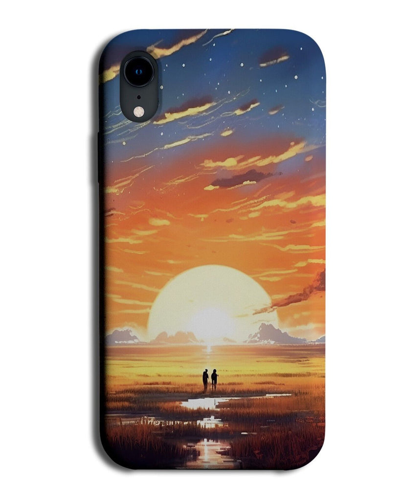 Couple In The Sunset Phone Case Cover Sunrise Sun Silhouette Beautiful CT28