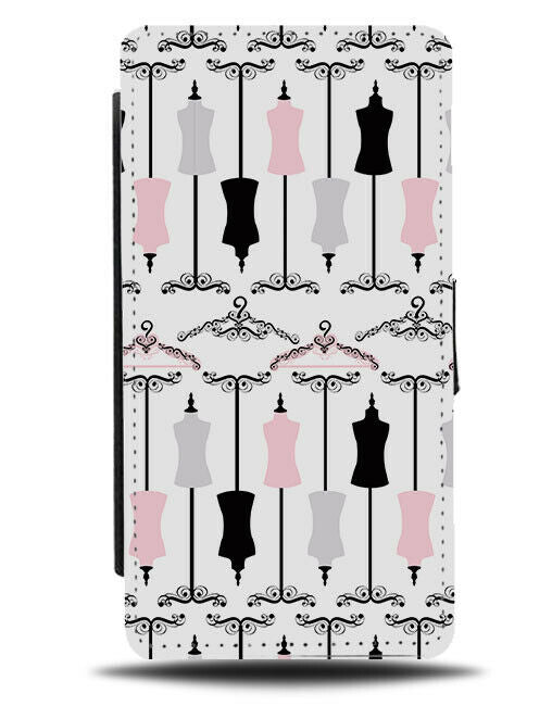 Fashion Designer Flip Wallet Case Tailor Seamstress Stand Body Hanger E856