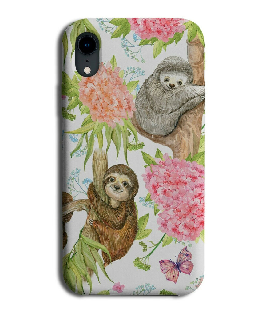 Baby Sloth and Mommy Sloth Phone Case Cover Mummy Sloths Hanging Jungle G293