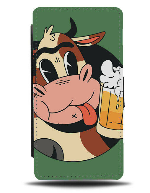 Drunk Cow Green Phone Cover Case Drinking Beer Beers Cows Funny Mens Boys J142