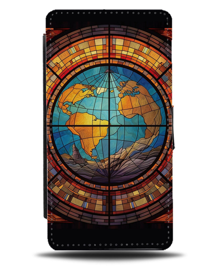 World Globe Flip Wallet Case Traveller Explorer Globes Earth Sphere Earths DF98