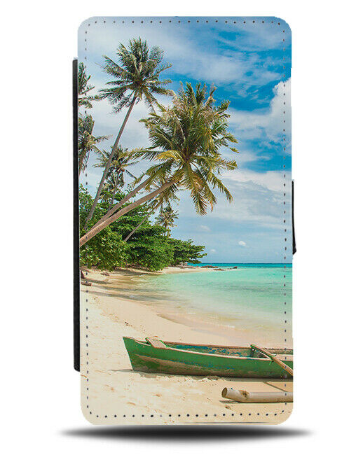 Washed Up Rowing Boat Flip Wallet Case Rower Boats Old Picture Beach H226