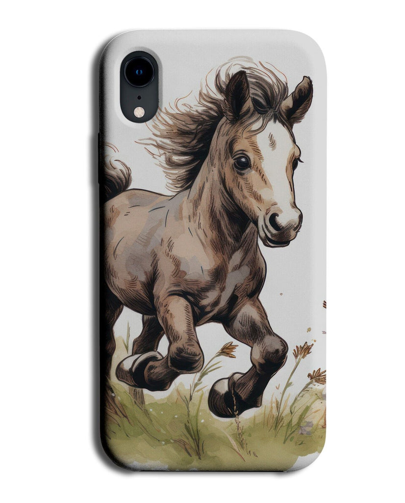 Galloping Pony Watercolour Painting Print Phone Case Cover Ponies Little DF46