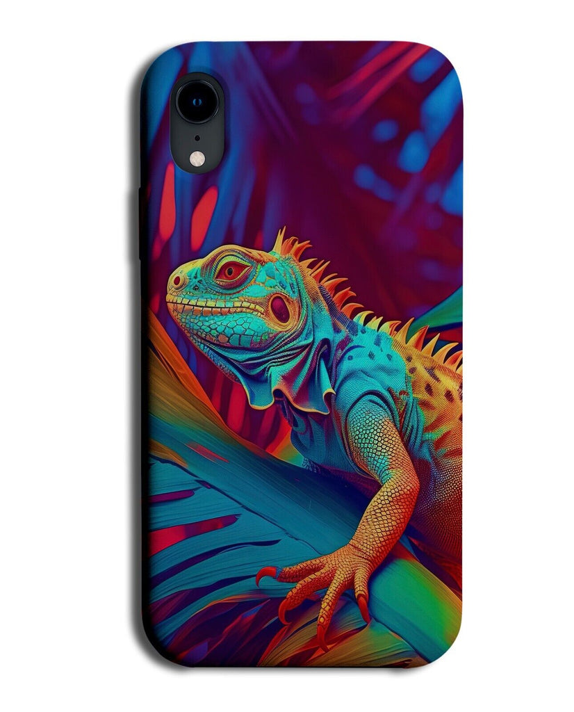 Colourful Iguana Phone Case Cover Iguanas Lizard Lizards Reptile Photograph CY50