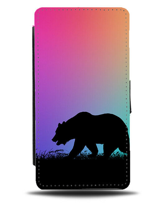 Bear Shape Flip Cover Wallet Phone Case Bears Multicolour Multicoloured Kid I044