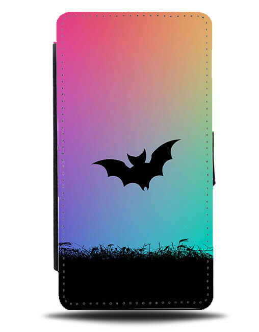 Bats Silhouette Shapes Flip Cover Wallet Phone Case Bat Multicoloured Kids I043
