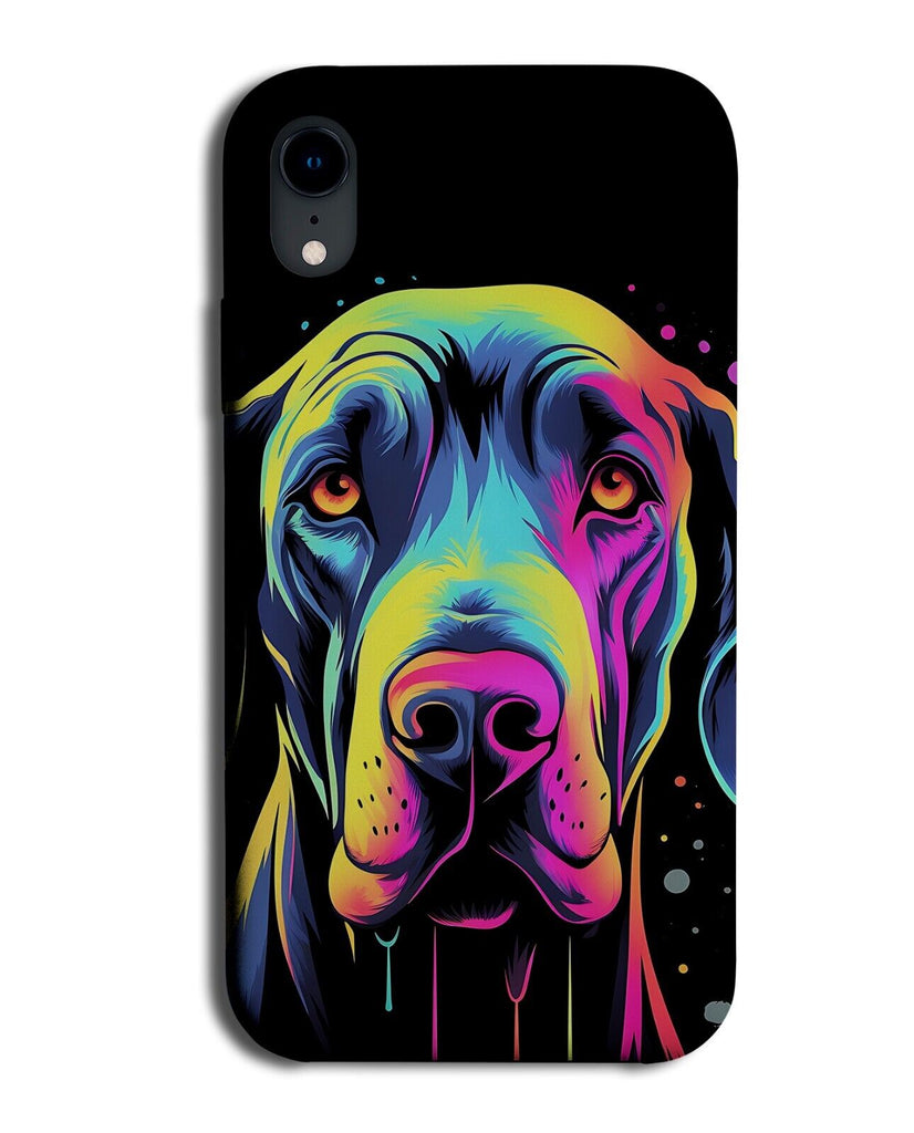Bloodhound Dog Face Phone Case Cover Blood Hound Dogs Neon Colourful Art DC84