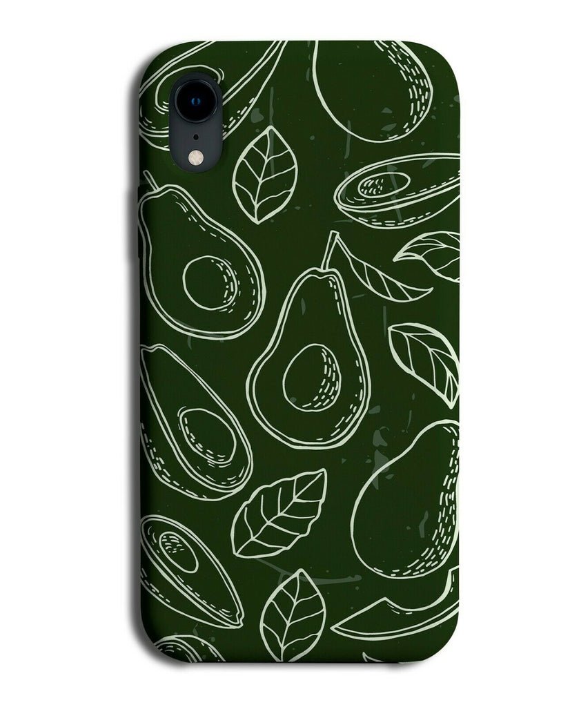 Black and White Avocado Design Phone Case Cover Novelty Cool Avocados E828
