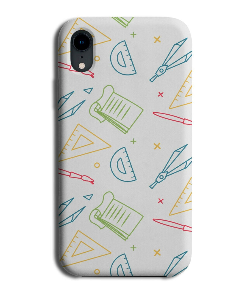 Kids School Stationary Supplies Phone Case Cover Schools Equipment Pattern K780